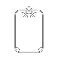 Trendy christmas winter linear frame with rays. Modern minimalist aesthetic line element, geometric forms. Vector sparkle for social media or poster design, simple decorative boho style