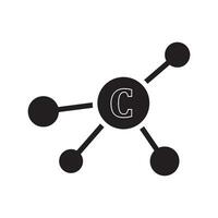 Methane molecule icon vector