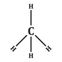 icono de la molécula de metano vector