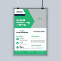 Modern digital marketing agency business flyer design template vector