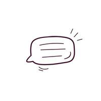 Hand Drawn illustration of speech bubble icon. Doodle Vector Sketch Illustration