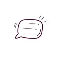 Hand Drawn illustration of speech bubble icon. Doodle Vector Sketch Illustration