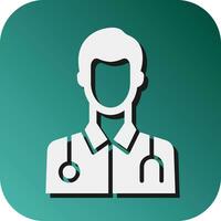 Physician Vector Glyph Gradient Background Icon For Personal And Commercial Use.