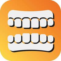 Dentures Vector Glyph Gradient Background Icon For Personal And Commercial Use.