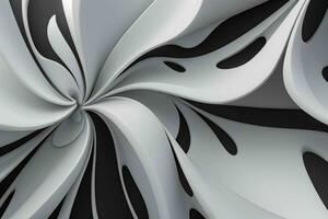 AI generated 3d rendering luxury white and black abstract background. Pro Photo