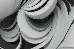 AI generated 3d rendering luxury white and black abstract background. Pro Photo