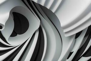 AI generated 3d rendering luxury white and black abstract background. Pro Photo