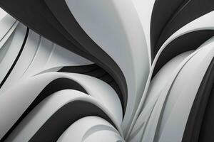 AI generated 3d rendering luxury white and black abstract background. Pro Photo