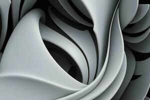 AI generated 3d rendering luxury white and black abstract background. Pro Photo