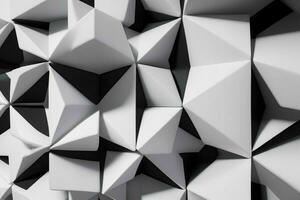 AI generated 3d rendering luxury white and black abstract background. Pro Photo