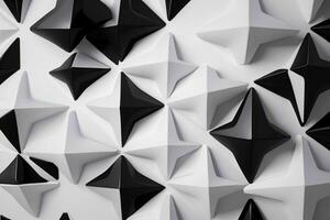 AI generated 3d rendering luxury white and black abstract background. Pro Photo