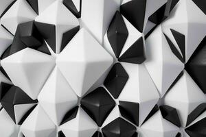 AI generated 3d rendering luxury white and black abstract background. Pro Photo
