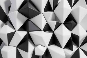 AI generated 3d rendering luxury white and black abstract background. Pro Photo
