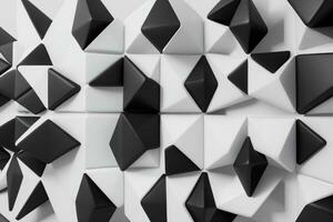 AI generated 3d rendering luxury white and black abstract background. Pro Photo