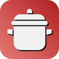 Pot Vector Glyph Gradient Background Icon For Personal And Commercial Use.