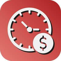 Time Is Money Vector Glyph Gradient Background Icon For Personal And Commercial Use.