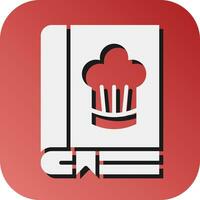 Chef Book Vector Glyph Gradient Background Icon For Personal And Commercial Use.