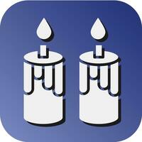 Candles Vector Glyph Gradient Background Icon For Personal And Commercial Use.