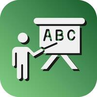 Teacher Vector Glyph Gradient Background Icon For Personal And Commercial Use.