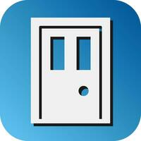 Door Vector Glyph Gradient Background Icon For Personal And Commercial Use.