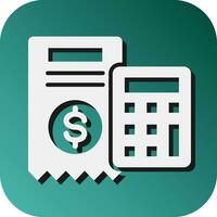 Calculation Vector Glyph Gradient Background Icon For Personal And Commercial Use.