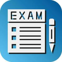 Exam Vector Glyph Gradient Background Icon For Personal And Commercial Use.