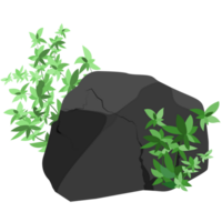 Stones or black coal from plants png