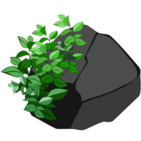 Stones or black coal from plants png