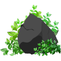 Stones or black coal from plants png