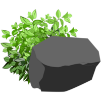 Stones or black coal from plants png