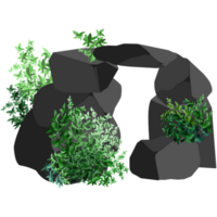 Stones or black coal from plants png