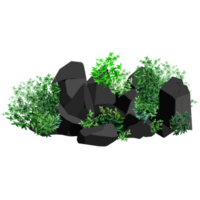 Stones or black coal from plants png