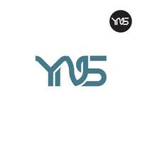 letra yns monograma logo diseño vector