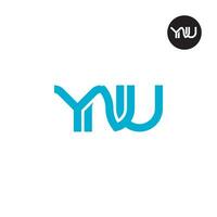 Letter YNU Monogram Logo Design vector
