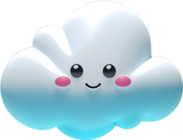 ai gegenereerd blauw zacht wolk schattig png