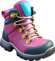 AI generated Hiking boot icon, outdoor footwear symbol png
