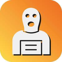Criminal Vector Glyph Gradient Background Icon For Personal And Commercial Use.