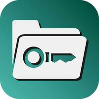 Key Vector Glyph Gradient Background Icon For Personal And Commercial Use.