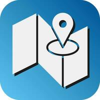 Map Vector Glyph Gradient Background Icon For Personal And Commercial Use.