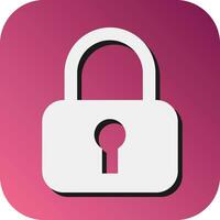 Lock Vector Glyph Gradient Background Icon For Personal And Commercial Use.