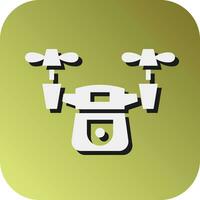Drone Vector Glyph Gradient Background Icon For Personal And Commercial Use.