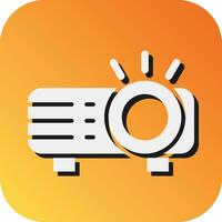 Projector Vector Glyph Gradient Background Icon For Personal And Commercial Use.
