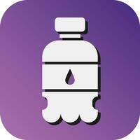 Water Bottle Vector Glyph Gradient Background Icon For Personal And Commercial Use.