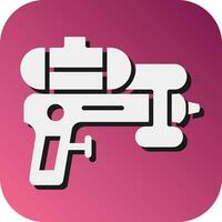 Water Gun Vector Glyph Gradient Background Icon For Personal And Commercial Use.