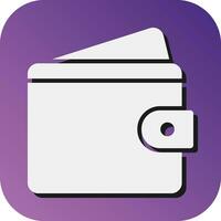 Wallet Vector Glyph Gradient Background Icon For Personal And Commercial Use.