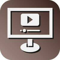 Video Streaming Vector Glyph Gradient Background Icon For Personal And Commercial Use.