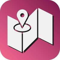 Map Vector Glyph Gradient Background Icon For Personal And Commercial Use.