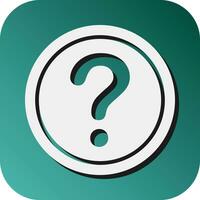 Help Vector Glyph Gradient Background Icon For Personal And Commercial Use.