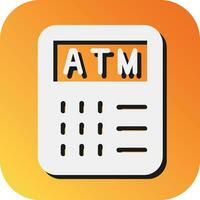 ATM Vector Glyph Gradient Background Icon For Personal And Commercial Use.