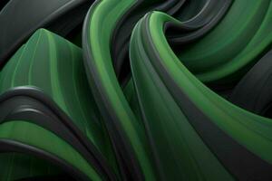 AI generated 3d rendering luxury green and black abstract background. Pro Photo